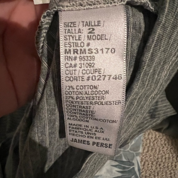 Mens James Perse T-shirt In Grey